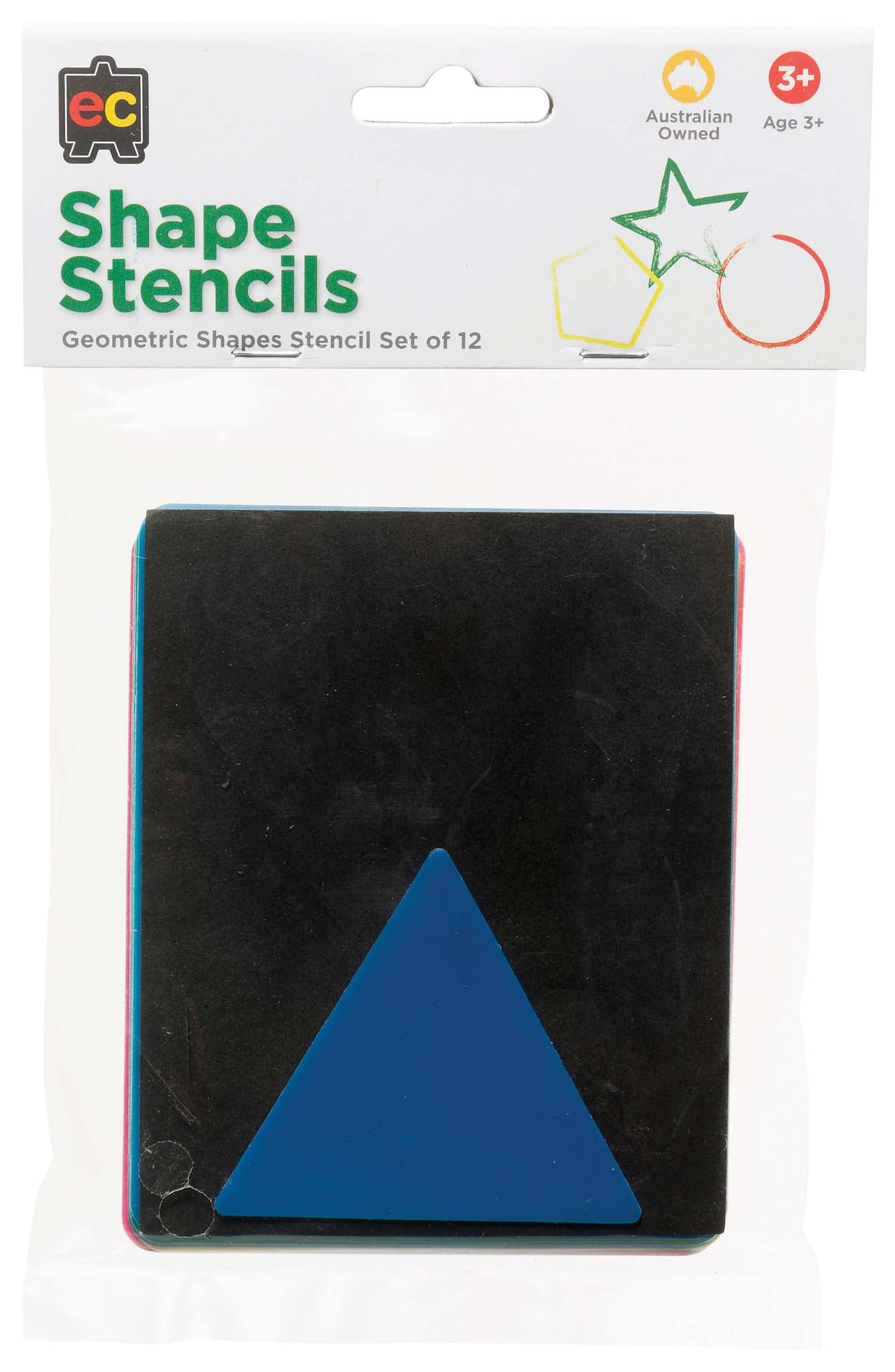 EC Stencil Set Geometric Shapes Pack 12