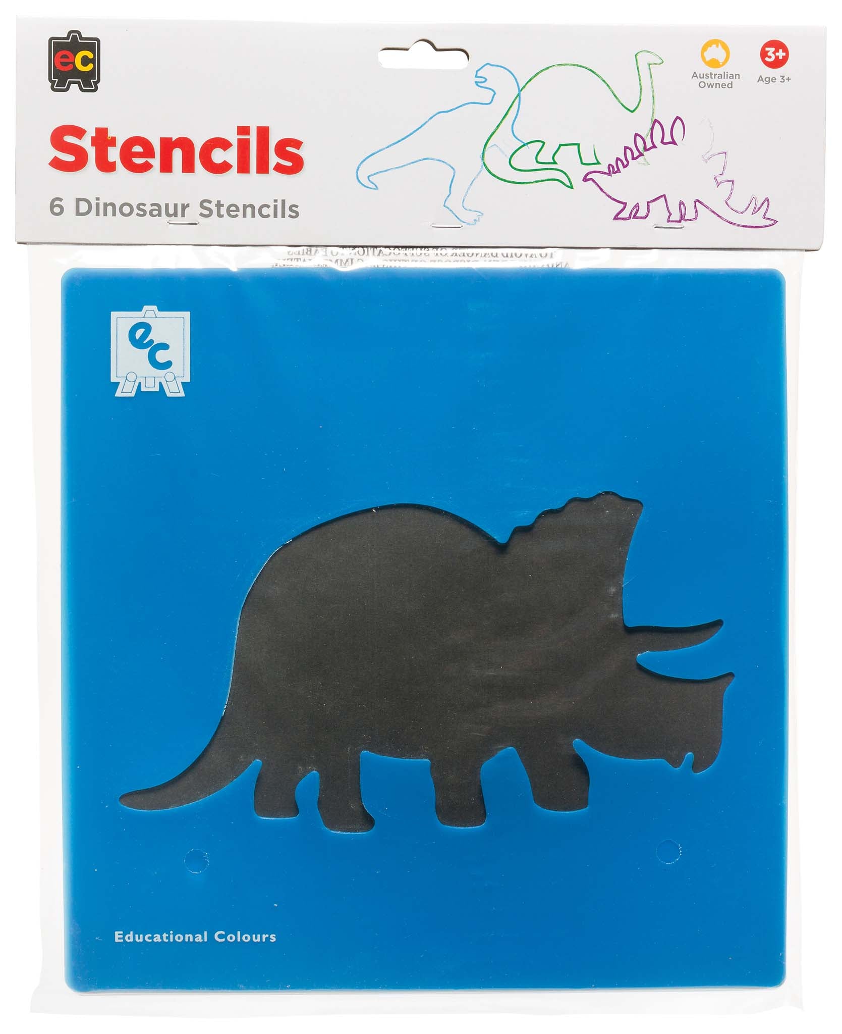 EC Stencil Dino Set Of 6