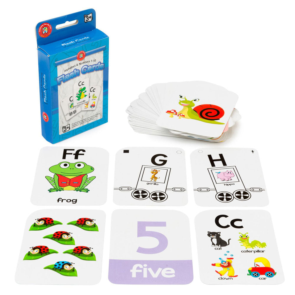LCBF Flashcards Alphabet And Numbers 1-10 Pack 62