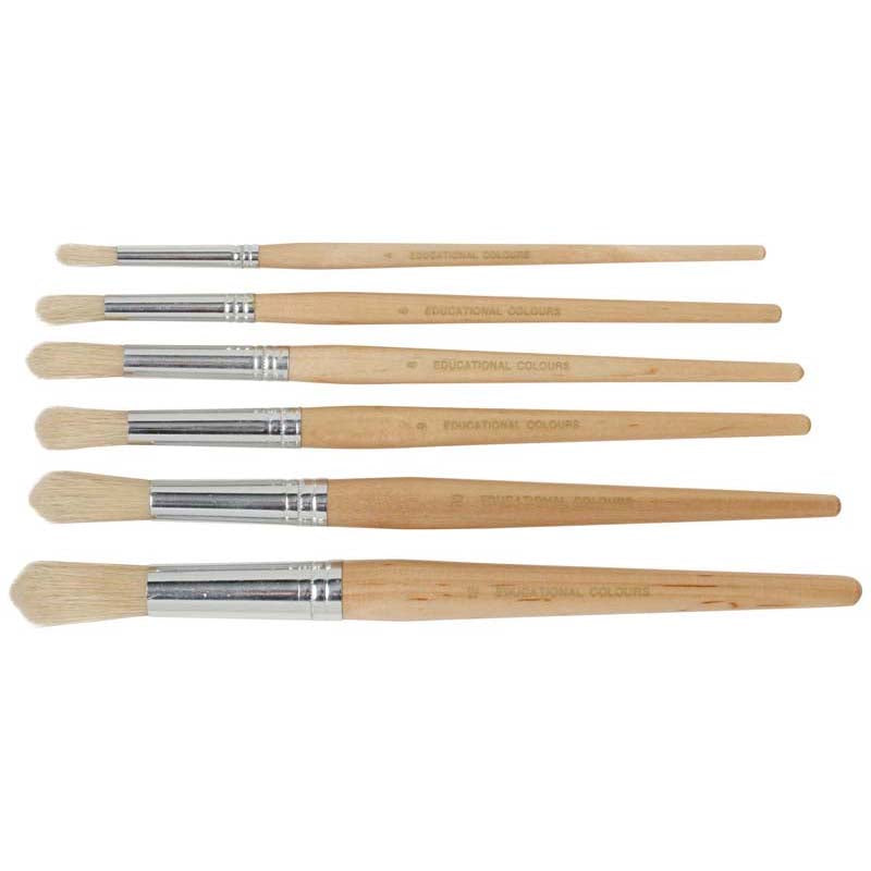 EC Brushes Hog Hair Round Pack 60