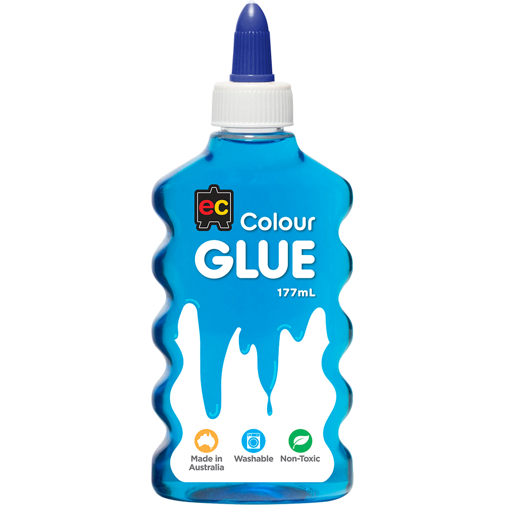 EC Coloured Glue 177ml Blue