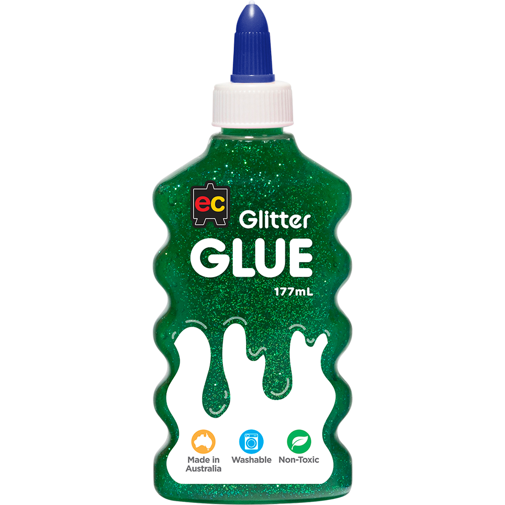 EC Glitter Glue 177ml Green
