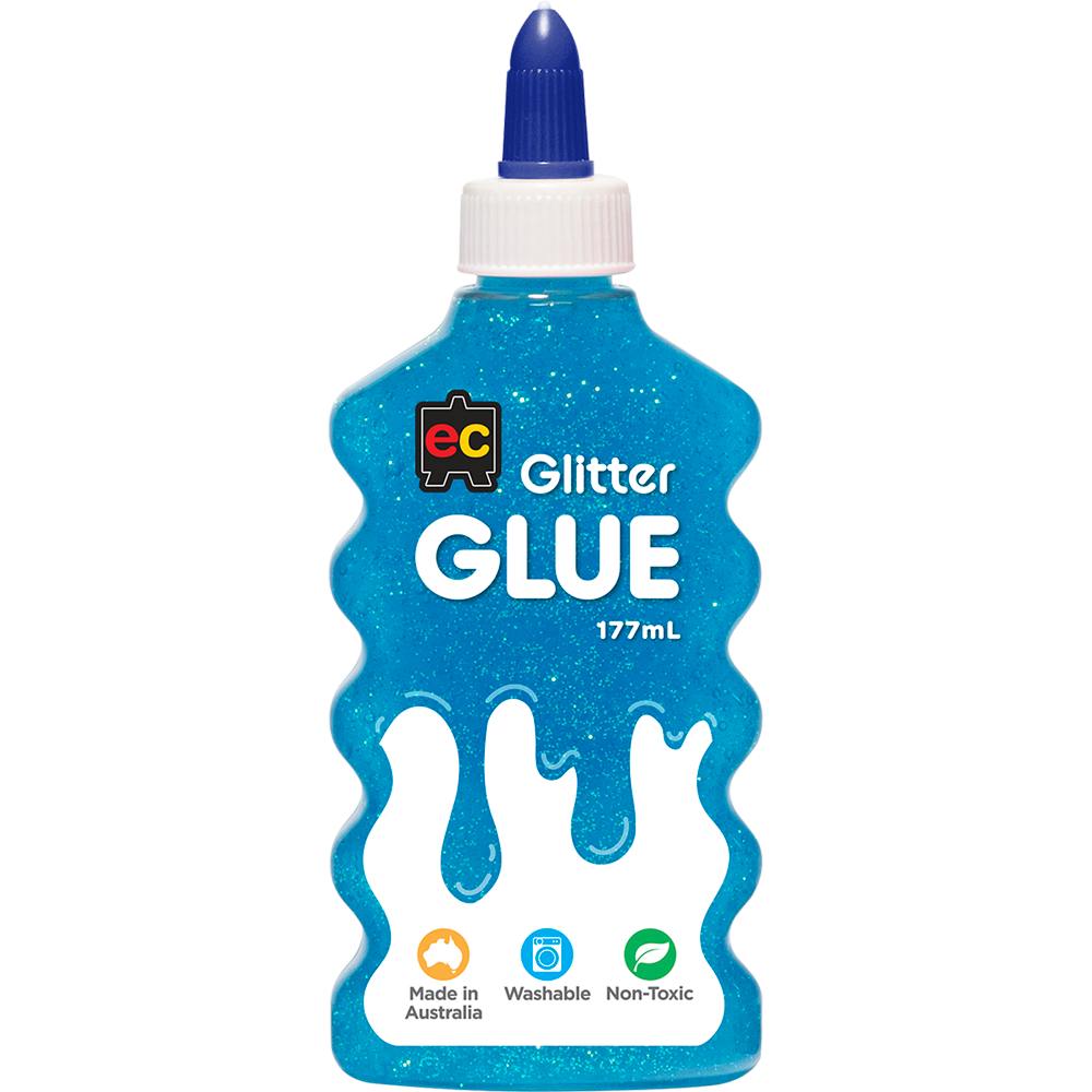 EC Glitter Glue 177ml Sky Blue