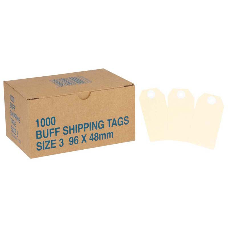Globe Manilla Tags No.3 96x 48mm Box 1000