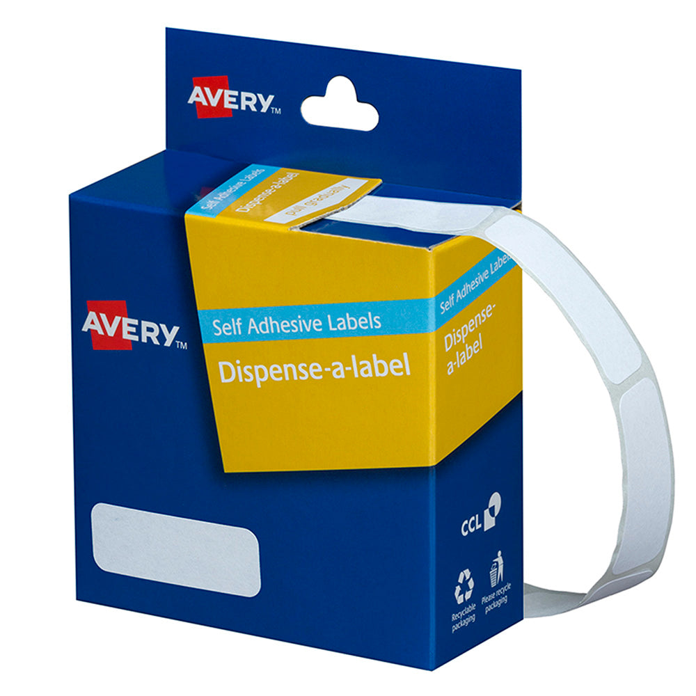 Avery Label Dispenser DMR1336W 13x36mm White FSC Mix Credit 700 Pack