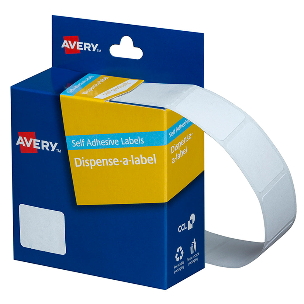 Avery Label Dispenser DMR1924W 19x24mm White FSC Mix Credit 650 Pack