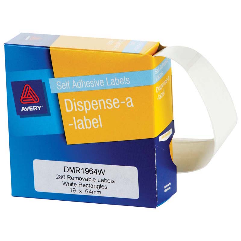 Avery Label Dispenser Dmr1964w 19x64mm White 280 Pack
