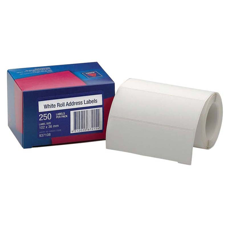 Avery Label Dispenser Dmr102.36ra Address 102 x 36mm 250 Pack