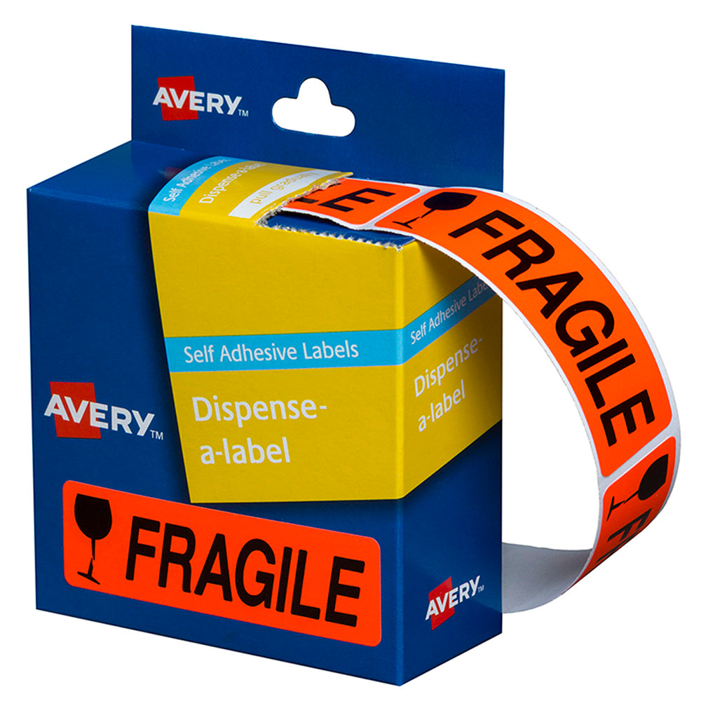 Avery Label Dispenser DMR1964FR Fragile 19x64mm FSC Mix Credit 125 Pack