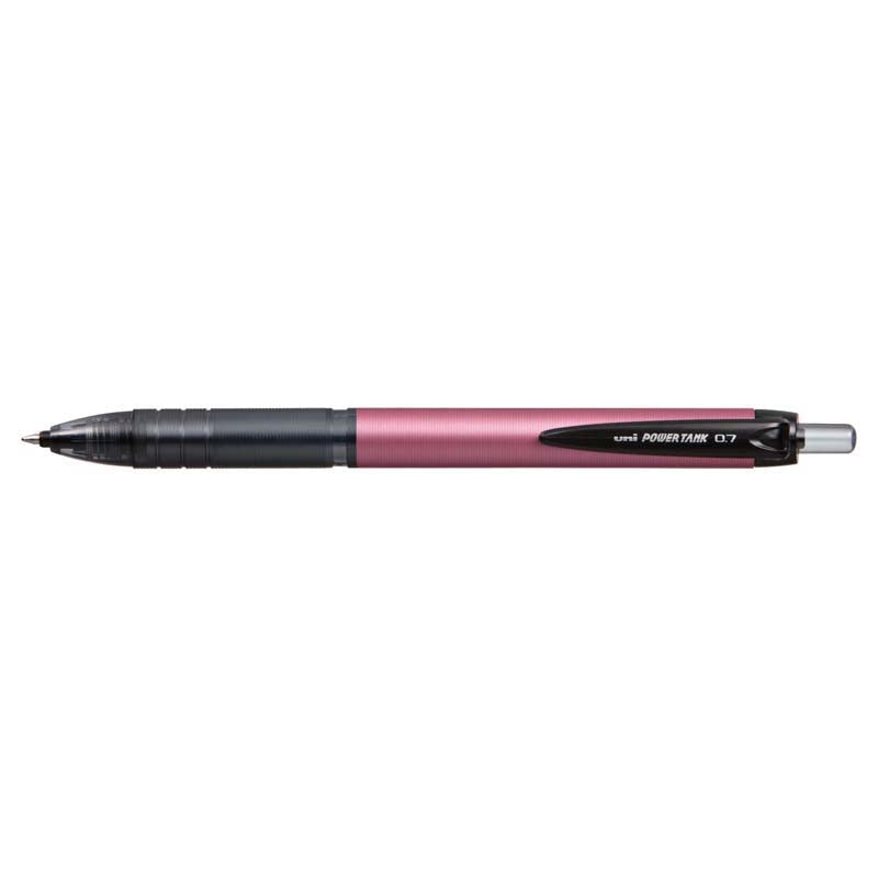 Uni Powertank 0.7mm Black Retractable Pink Barrel SN-210PT