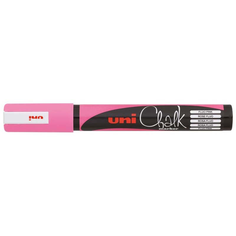 Uni Marker Chalk Pink Bullet Tip Pwe-5m .