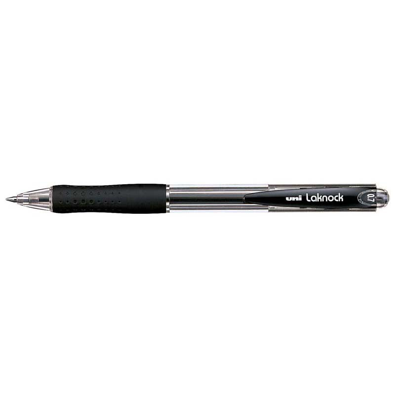 Uni Pen Laknock Sn100 07 Black Retractable Fine