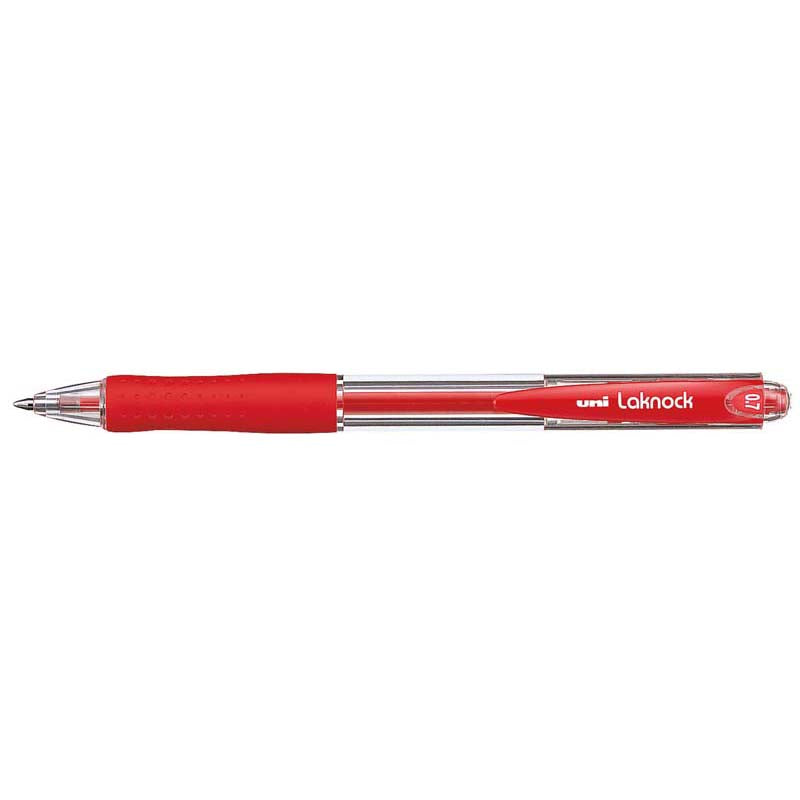 Uni Pen Laknock Sn100 07 Red Retractable Fine