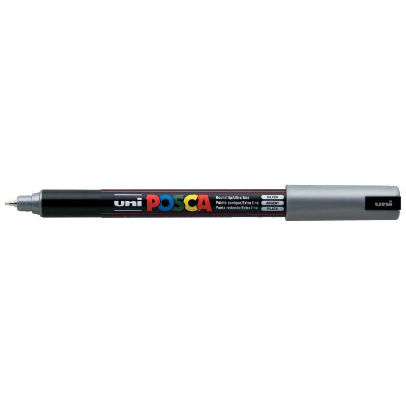 Uni Posca Marker Silver 0.7mm Ultra Fine