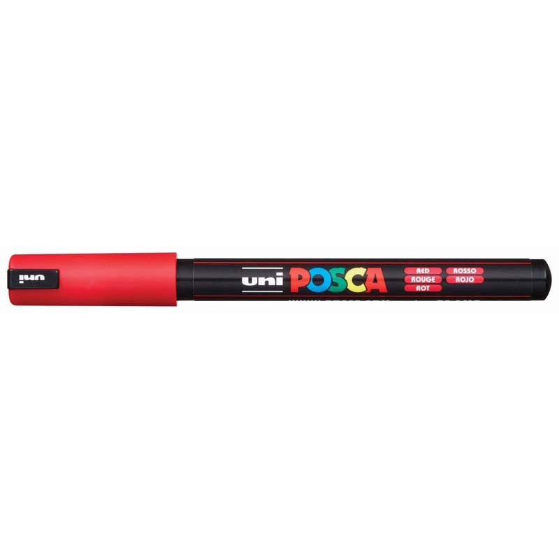 Uni Posca Marker Red 0.7mm Ultra Fine