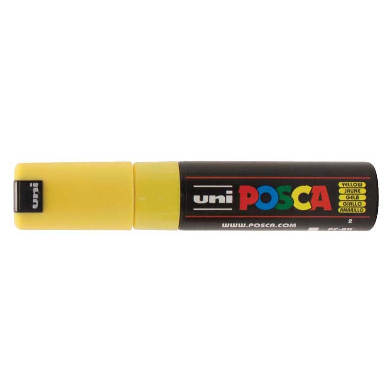 Uni Posca Marker Yellow 8.00mm Bold Chisel