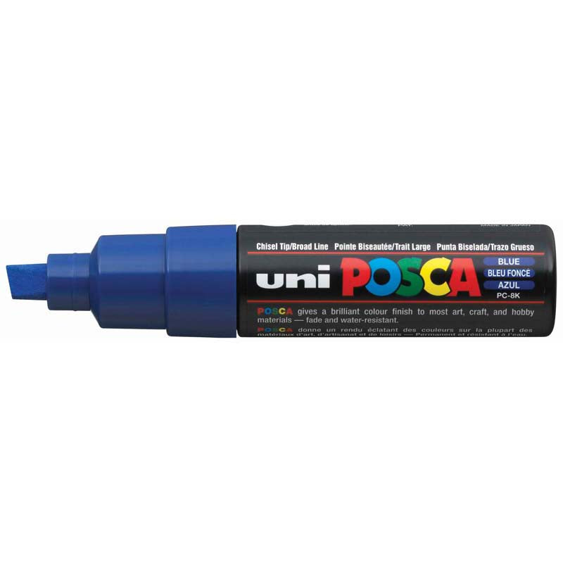 Uni Posca Marker Blue 8.00mm Bold Chisel