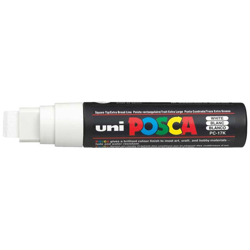 Uni Posca Marker White 15mm Broad Chisel