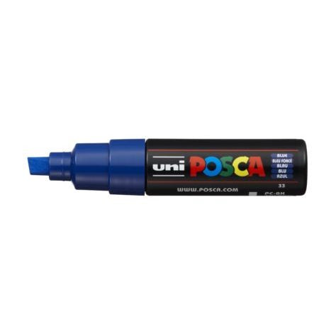 Uni Posca Marker 8.0mm Hangsell Bold Chisel Blue PC-8KH