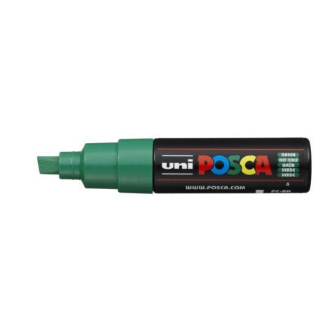 Uni Posca Marker 8.0mm Hangsell Bold Chisel Green PC-8KH