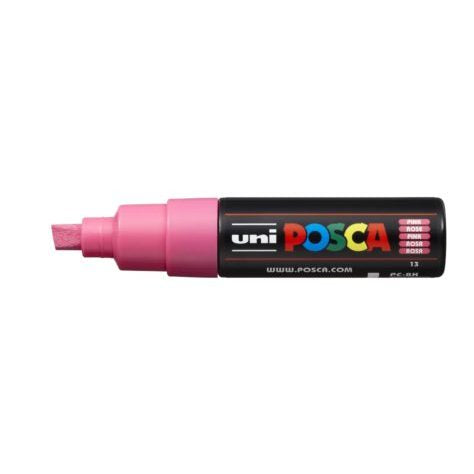 Uni Posca Marker 8.0mm Hangsell Bold Chisel Pink PC-8KH