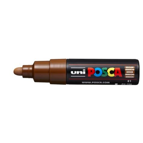 Uni Posca Marker 4.5-5.5mm Bold Bullet Brown PC-7M