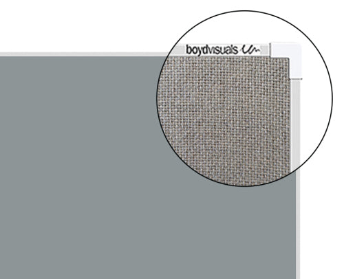 Boyd Visuals Fabric Pinboard Grey 900 x 1200mm (Approx 7 Day Delivery!)