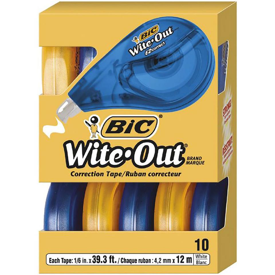 Bic Wite-out Correction Tape 4mmx12m Box of 10