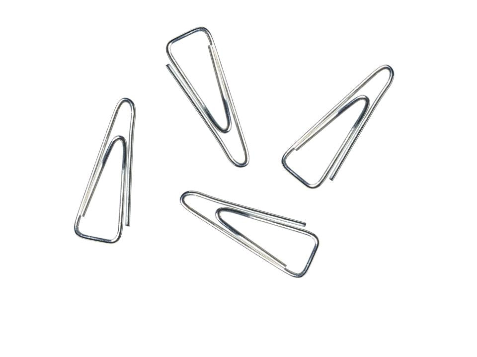 Paper Clips 33mm Triangular Steel Box 100