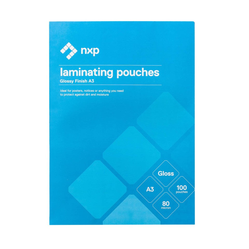 NXP Gloss Laminating Pouches 80 Micron A3 Pack 100