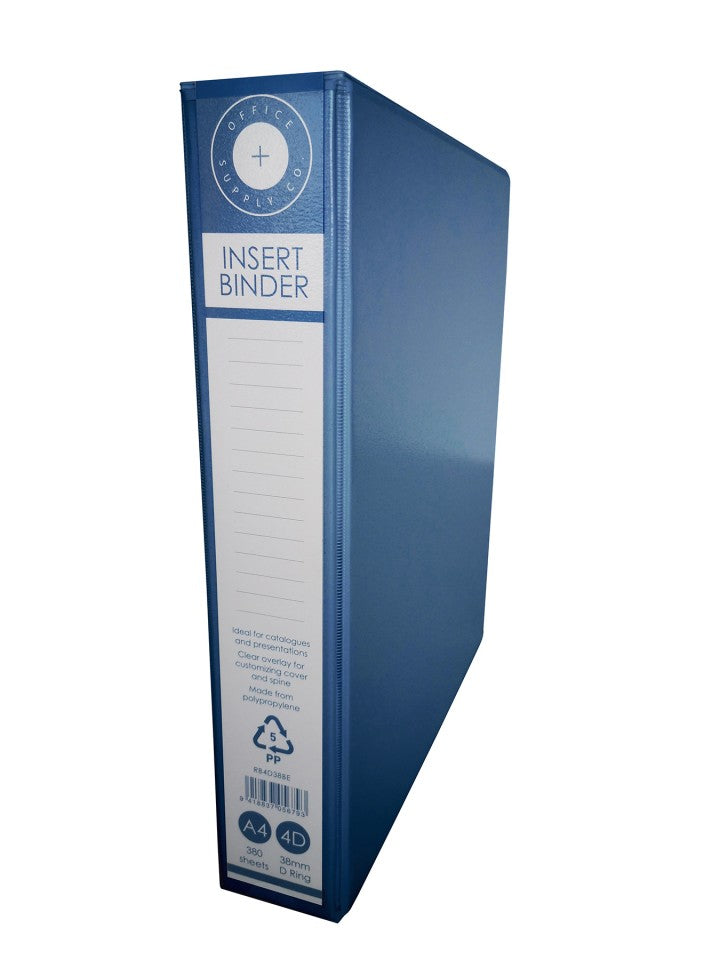 Insert Binder A4 4D 38mm Blue