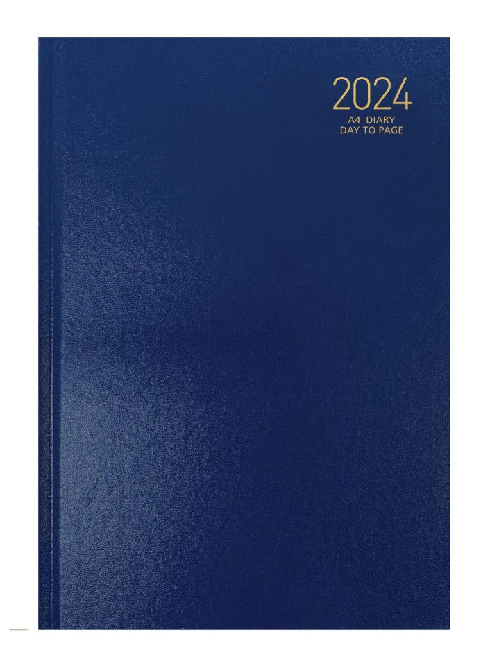 2024 Hardcover Diary A4 Day To Page Navy