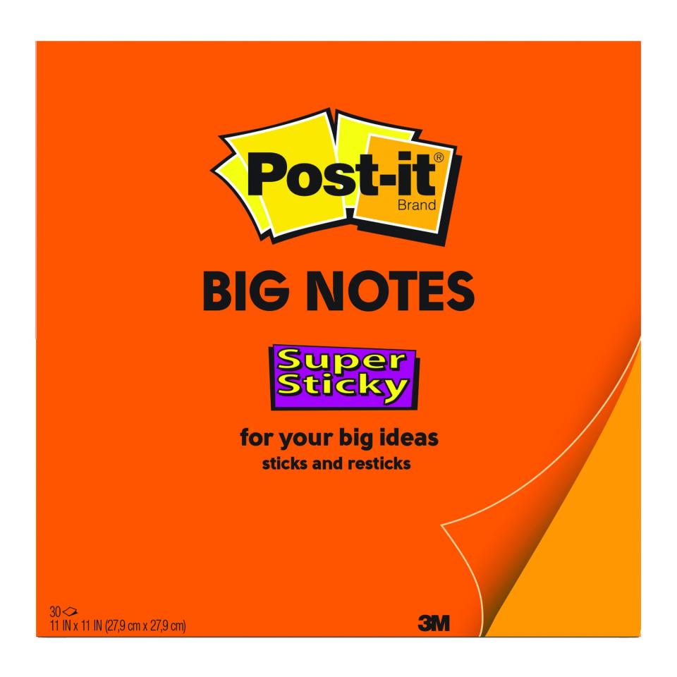 Post-it Super Sticky Big Notes Bright Orange 279 X 279mm 30 Sheets