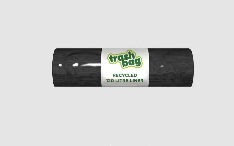 Trashbag PCR5127 120 Litre 900 x 1350mm Post Consumer Bin Liner Roll Of 50
