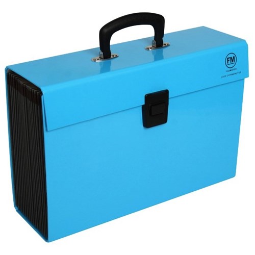 FM File Concertina Expanding Vivid Blue 19 Pocket