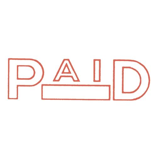 Dixon Stamp 007 Paid Red (with date box) Pre Inked