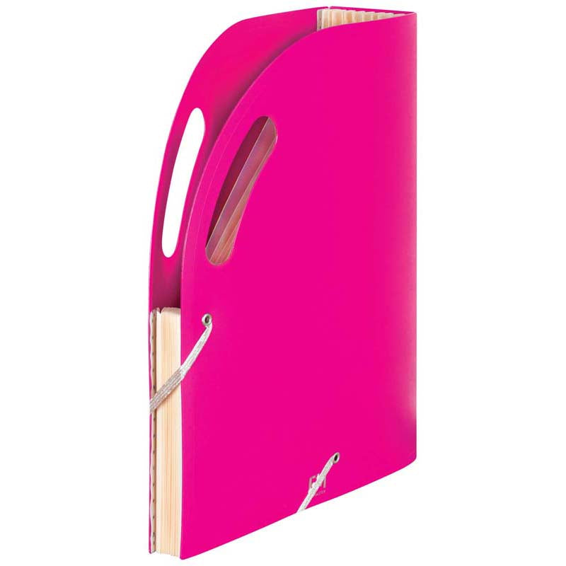 FM Prem Expanding Magazine File Shocking Pink