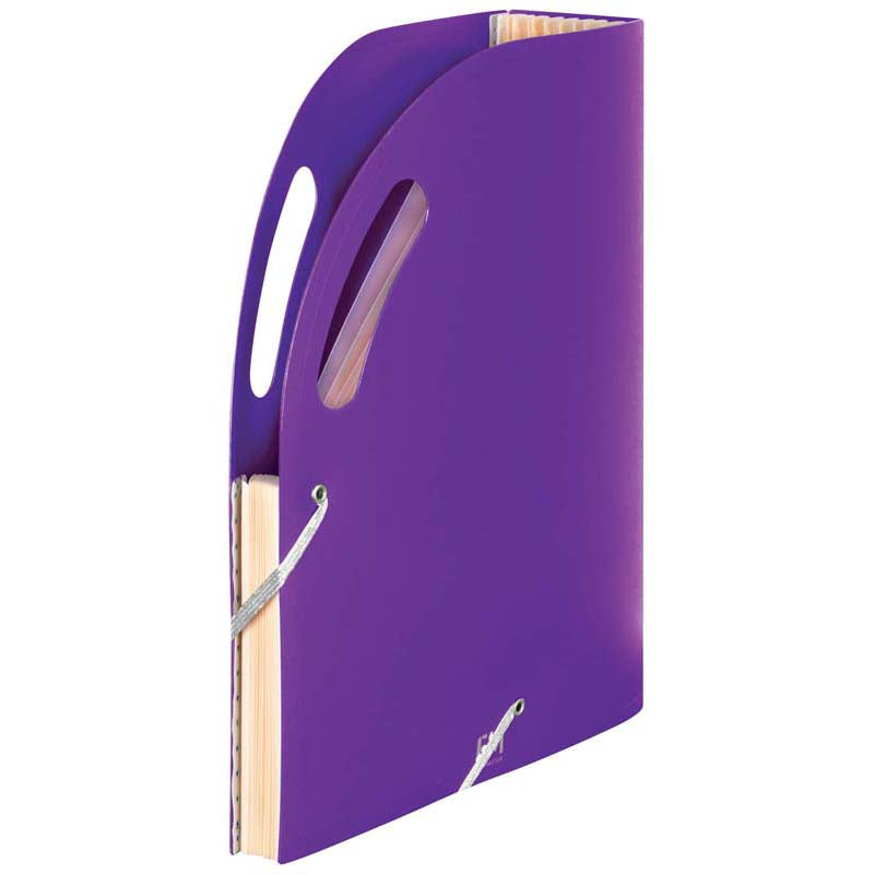FM Prem Expanding Magazine File Passion Purple
