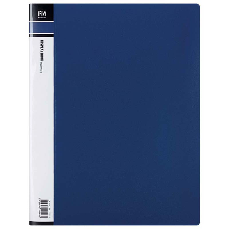 FM Display Book A4 Blue 20 Pocket