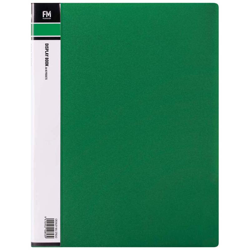 FM Display Book A4 Green 40 Pocket