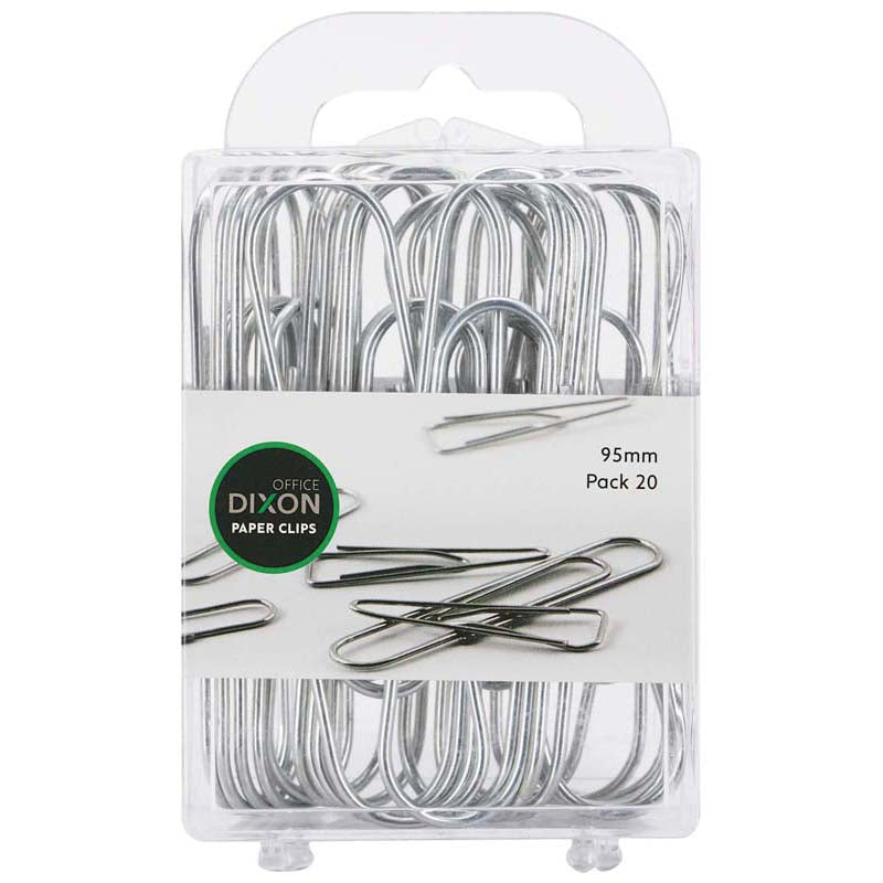 Dixon Paper Clips 95mm Pack 20