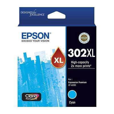 Epson 302 HY Cyan Ink Cart