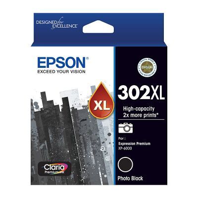 Epson 302 HY Ph Black Ink Cart
