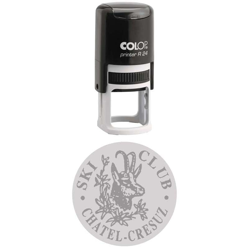 Colop R24 Round Black 24mm Dia