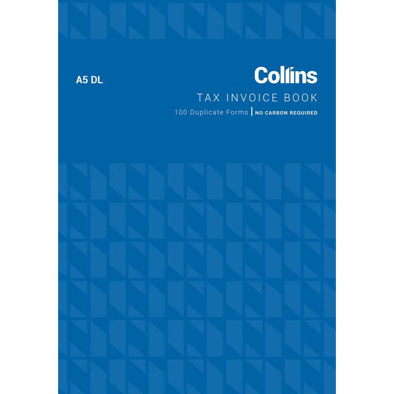Collins Tax Invoice A5dl No Carbon Required "Critical Product"
