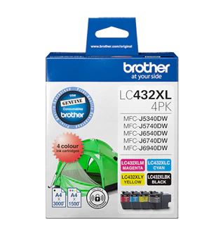 Brother LC432 XL B,C,M,Y Ink Cartridge Value Pack