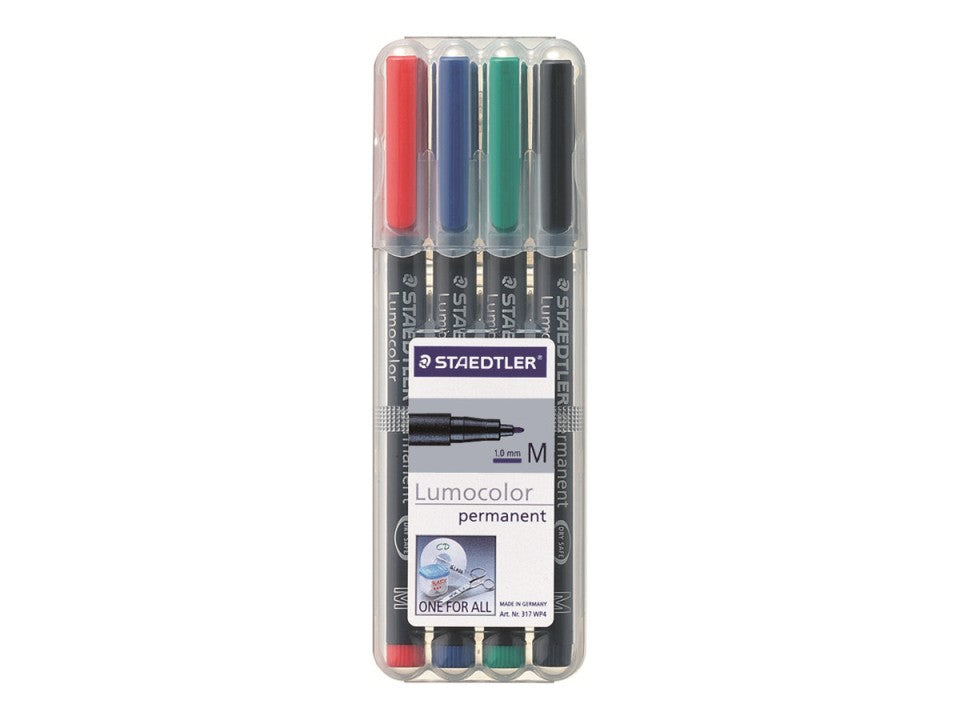 Staedtler Lumocolor Universal Permanent OHP Pen Medium Set 4