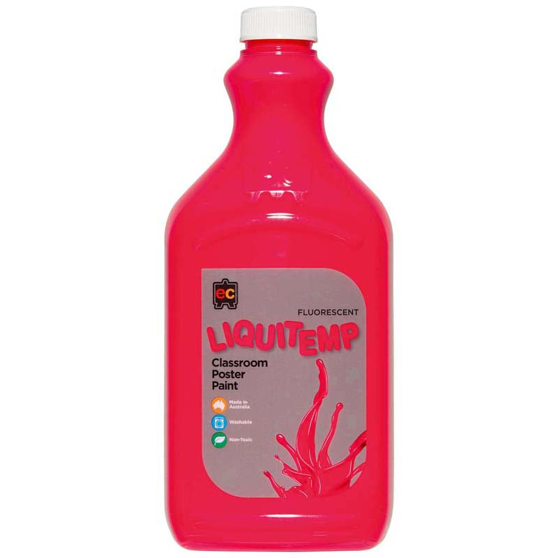 Fluoro Liquitemp Poster Paint 500ml Pink