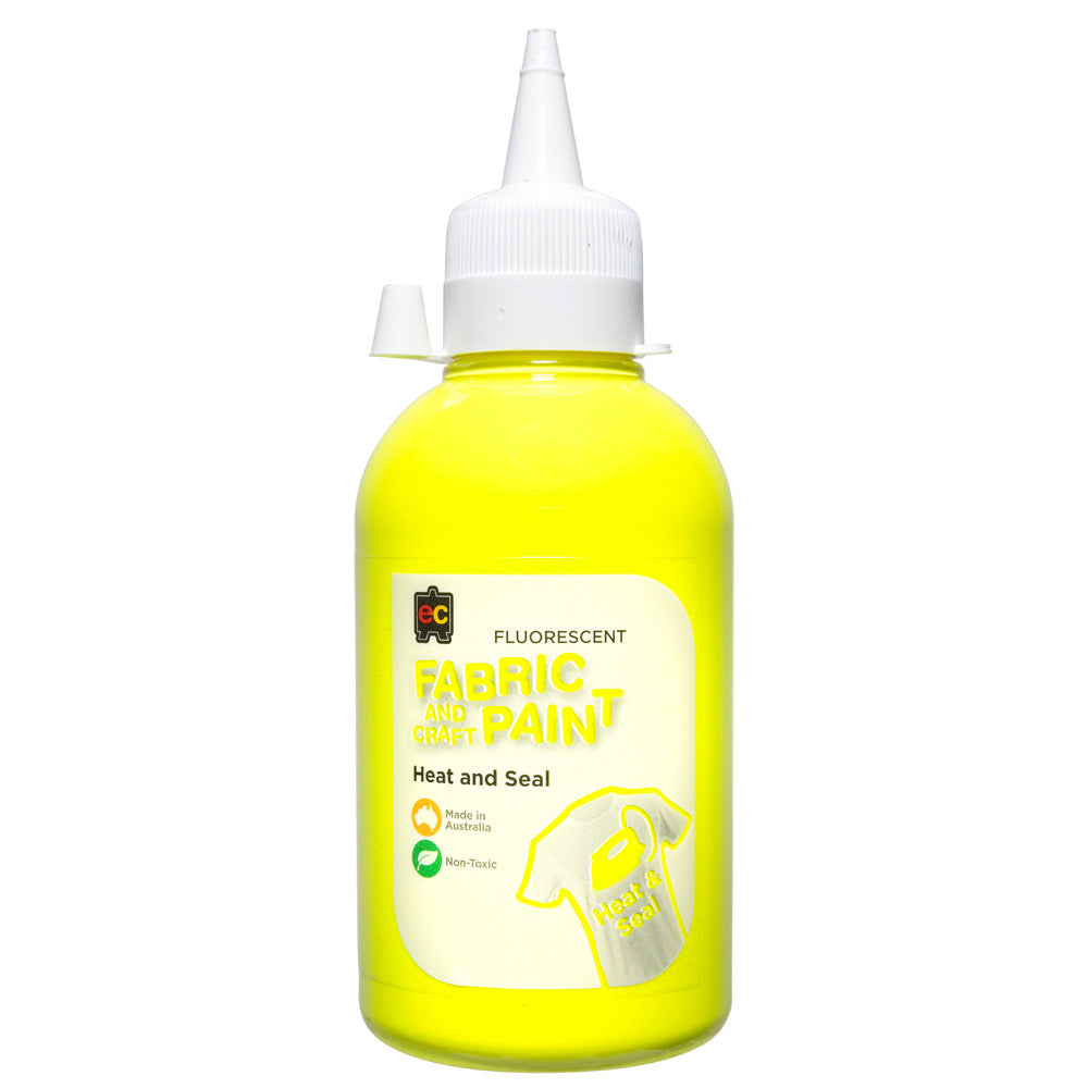 EC Paint Fabric and Craft Fluoro Yellow 250ml