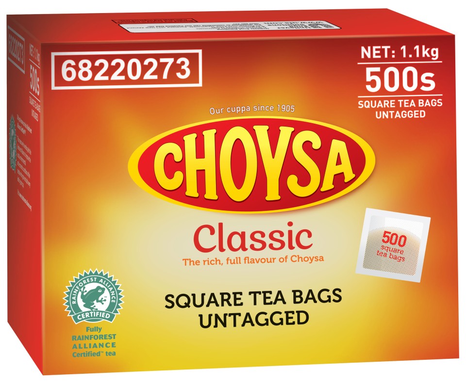 Choysa Classic Tagless Tea Bags Box of 500
